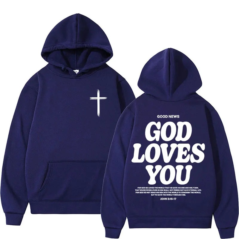 God Loves You — Oversized Christian Hoodie