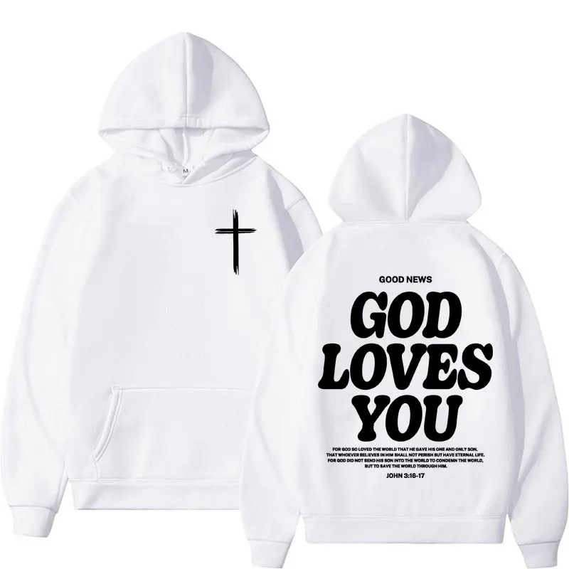 God Loves You — Oversized Christian Hoodie
